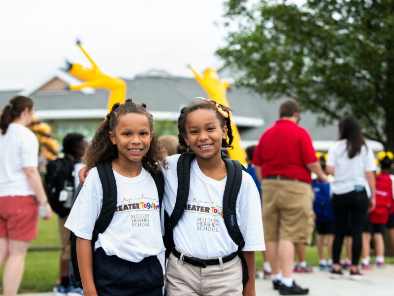 Milton Hershey School Elementary Division students walking to school for Opening of School
