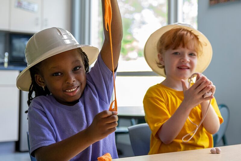 Elementary students playing