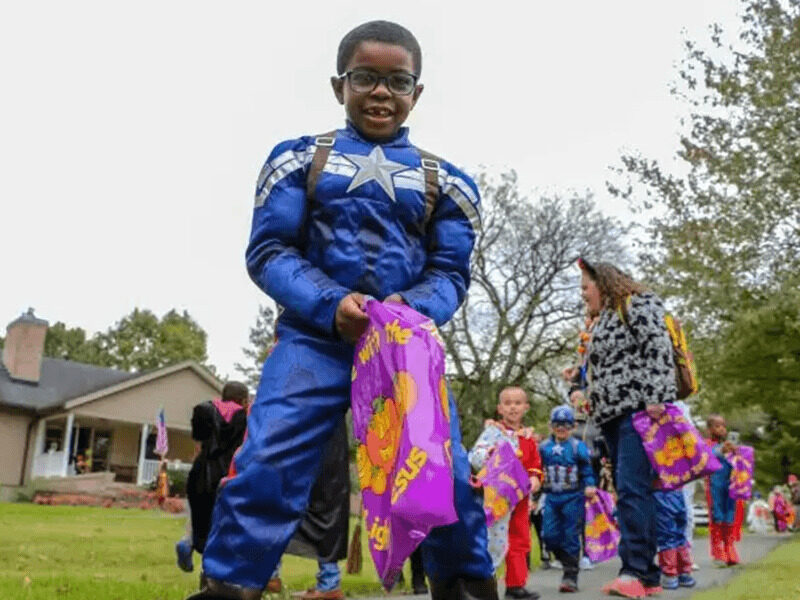 Milton Hershey School student participates in Halloween activities.