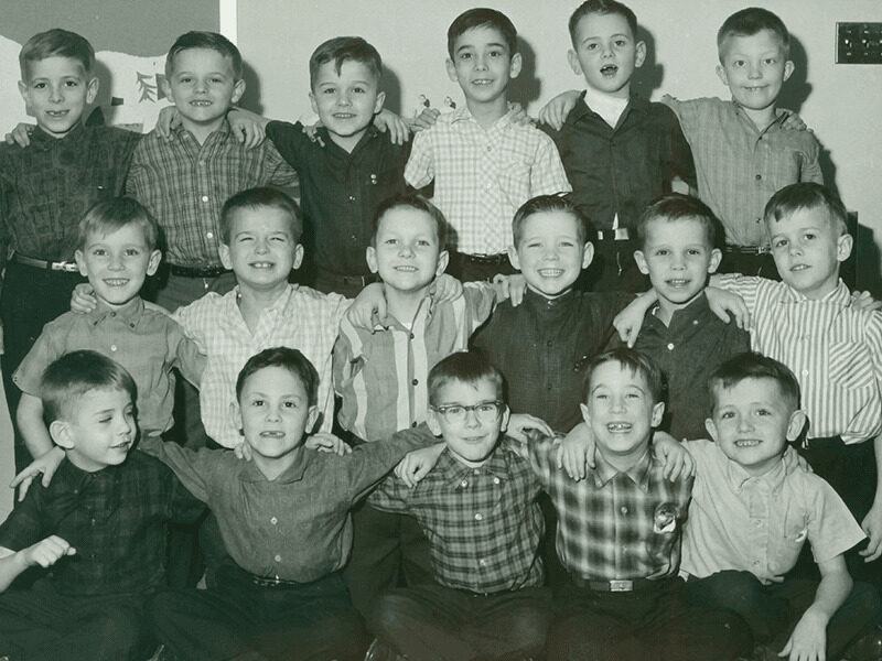 First-grade students in the 1960s.