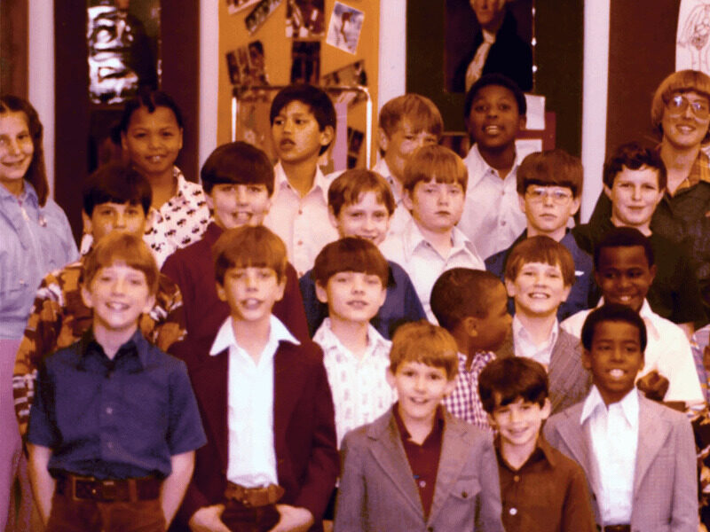 Fifth-graders during the 1970s.