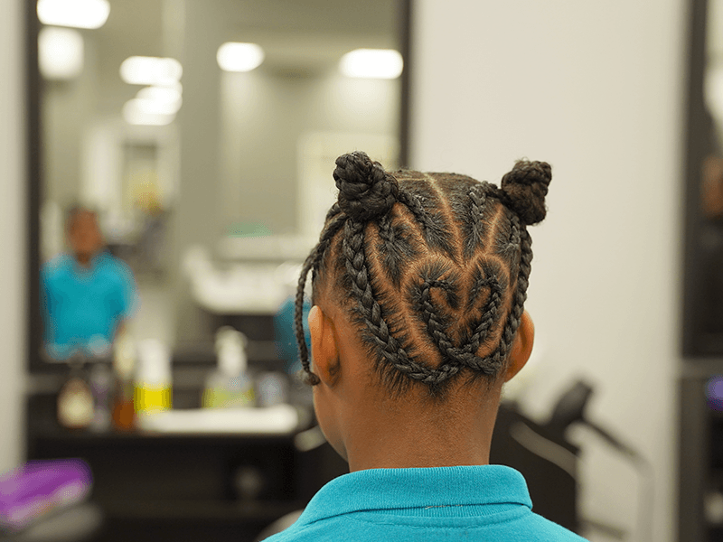 Milton Hershey School students utilize the on-campus salon, Spartan Styles, for haircuts, styles, and learning proper hair care. 