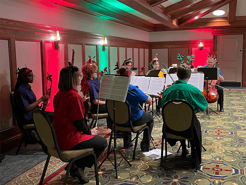Milton Hershey School students perform at The Hotel Hershey for the holidays.