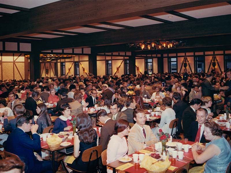 Milton Hershey School Homecoming dinner at Founders Hall in 1970