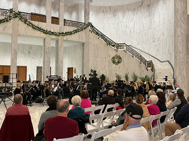 MHS honored the holidays through musical performances at a special Noontime Concert Series. 