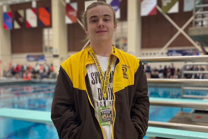 Milton Hershey School senior Marc Danielson competed in the PIAA Boys 2A Swimming and Diving Championships.