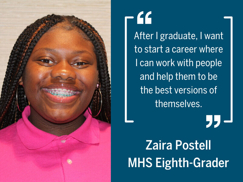 Milton Hershey School eighth-grader, Zaira Postell, talks about her experience