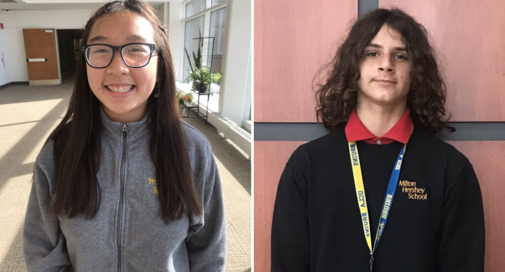 Milton Hershey School awards middle school students Alexis Phan and Andrei Del Rosso as Scholars of the Month