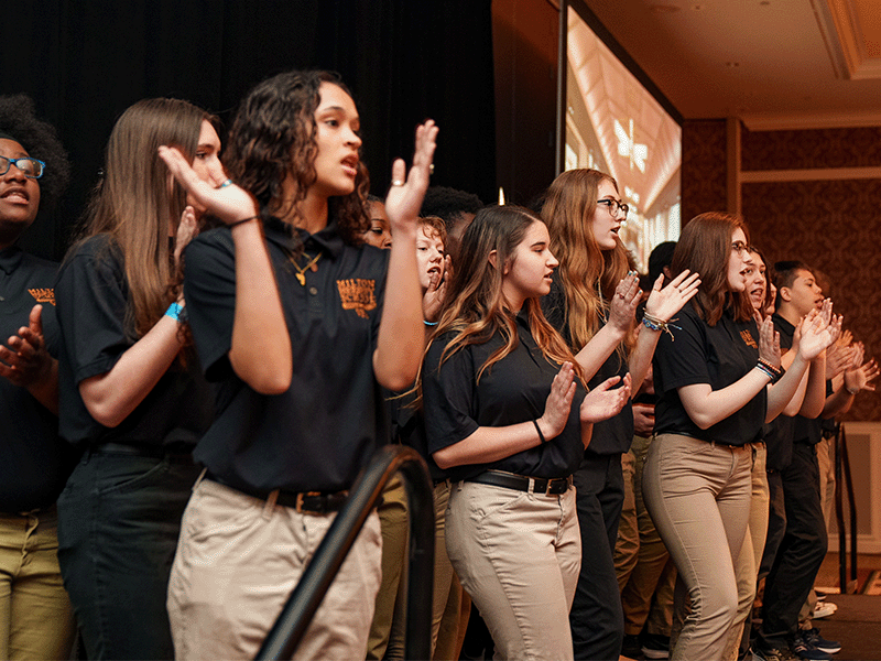 Milton Hershey School New Horizons performs at The Hershey Story Business Partners in Education Breakfast.