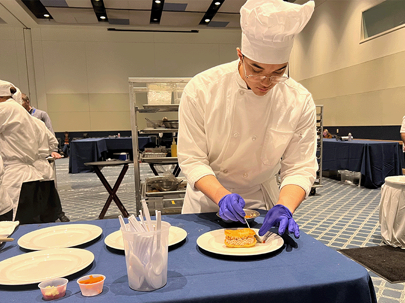 Milton Hershey School students compete in a state-wide culinary competition.