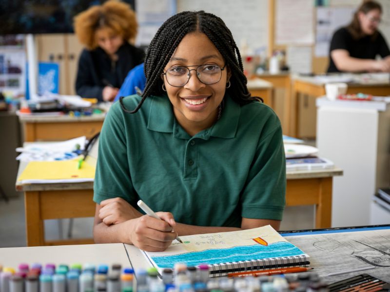 Senior Division art class