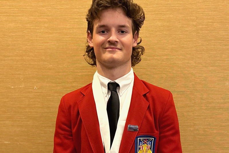 Coleman Vaughan placed first in the SkillsUSA Job Interview category.
