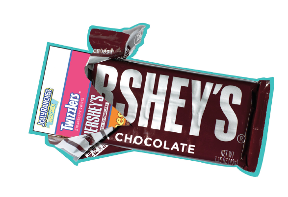 a candy bar with a wrapper