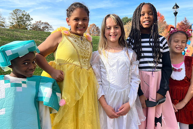 Milton Hershey School students dressed up for Halloween on Fall Family Weekend
