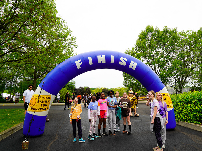 Milton Hershey School students finish Spartan Family Fun Run/Walk.