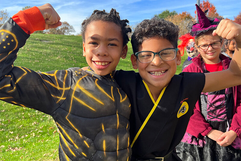 Milton Hershey School students dressed up for Halloween on Fall Family Weekend