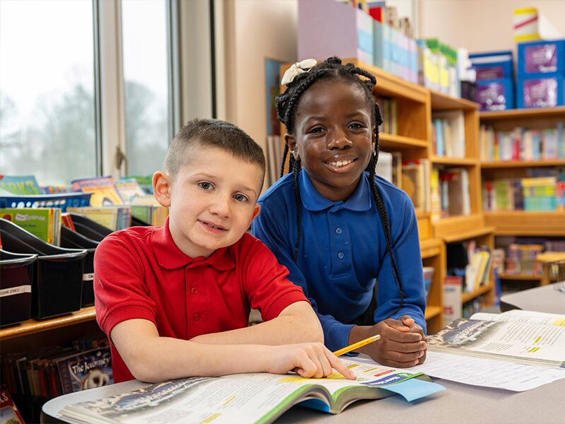 Students learning in the classroom