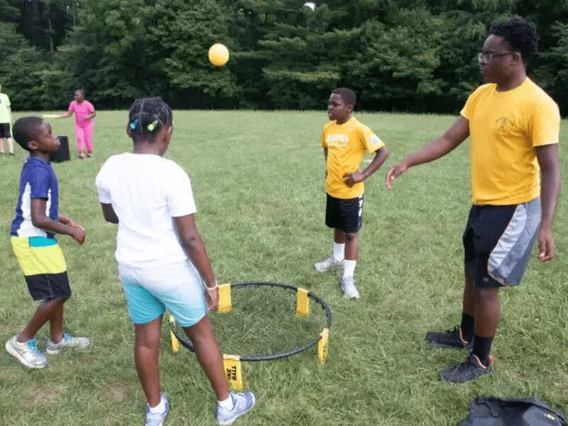 Milton Hershey School students play outdoor games during summer YRE.