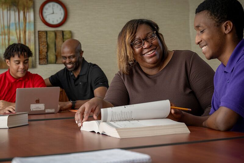 High school students with their houseparents