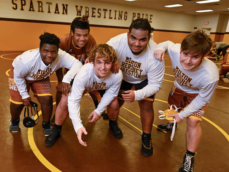 Milton Hershey School wrestlers recently completed their winter sports season