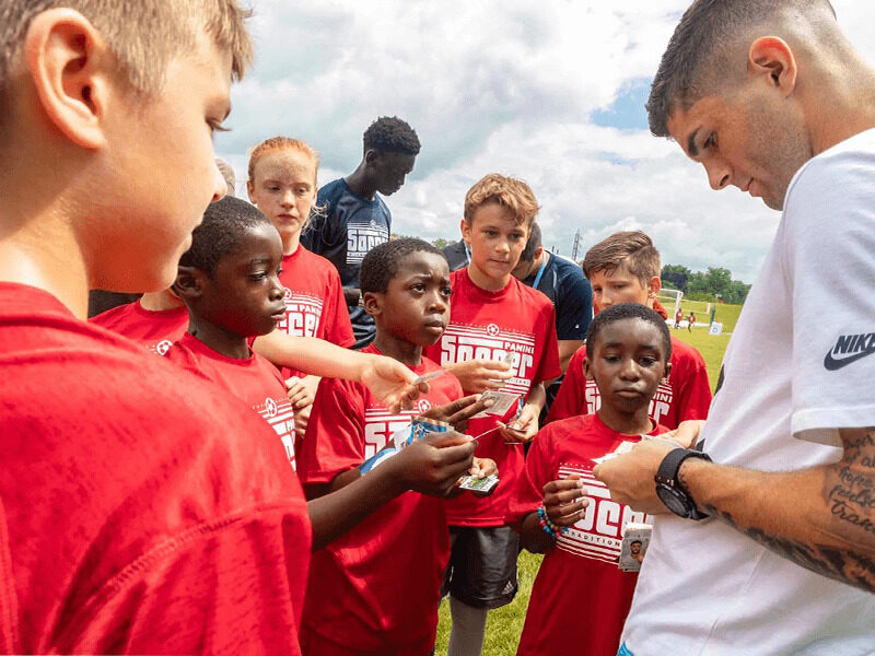 Milton Hershey School students meet and learn from professional soccer player, Christian Pulisic.