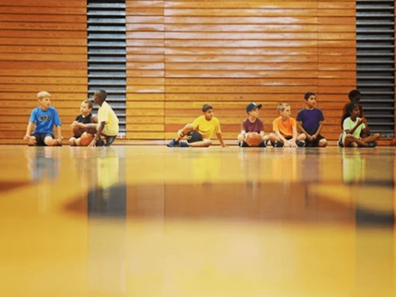 Milton Hershey School students play dodgeball during summer YRE.