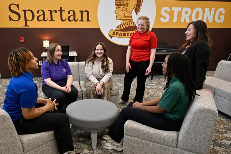 girls transitional living apartment common space